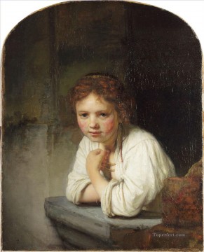  Rembrandt Obras - Retrato de niña Rembrandt